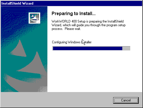 This figure shows a temporary window indicating the Installshield Wizard is initializing.