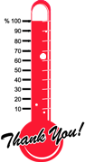 Image of 100% campaign thermometer