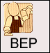 Logo of Business Enterprise Program, showing stylized worker and acronym BEP