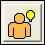 Screenshot of the New Situation button found on the WorkWORLD toolbar, represented by an orange figure with a yellow idea lightbulb over head.