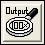 Screenshot of the Maximize Output Panel button found on the WorkWORLD toolbar, represented by a black and gray magnifying glass with the legend 100% Ouput on the icon.