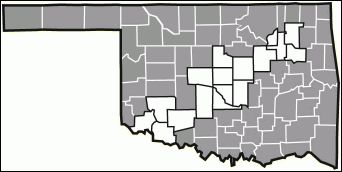 Map of Oklahoma, showing counties where SoonerCare Choice is available.