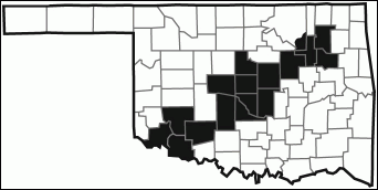 Map of Oklahoma, showing counties where SoonerCare Plus is available.