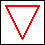 Image of inverted red-otlined triangle, indicating delays.