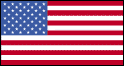 Image of flag of United States of America, with thirteen equal horizontal stripes of red (top and bottom) alternating with white.  There is a blue rectangle in the upper hoist-side corner bearing 50 small, white, five-pointed stars arranged in nine offset horizontal rows of six stars (top and bottom) alternating with rows of five stars; the 50 stars represent the 50 states, and the 13 stripes represent the 13 original colonies.