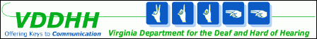 Virginia Department for the Deaf and Hard of Hearing (VDDHH) logo